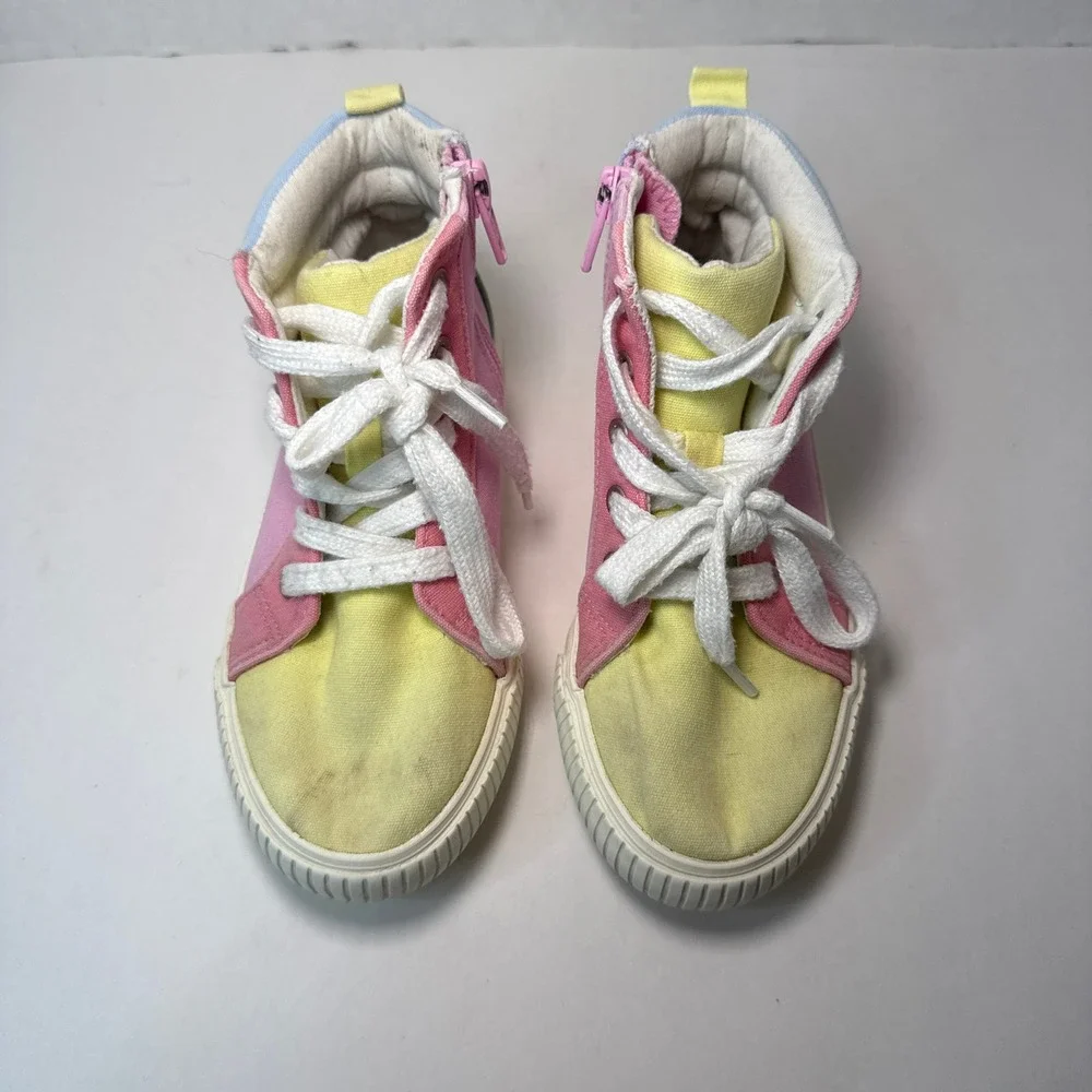 Cat & Jack Toddler Girls Nabi Colorblock Lace Up Zip Sneakers Pastel Size 12